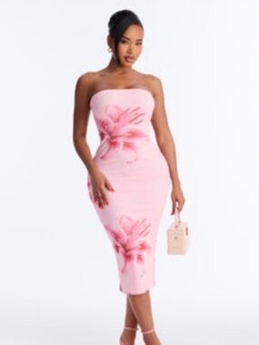 Pink Flower Midi